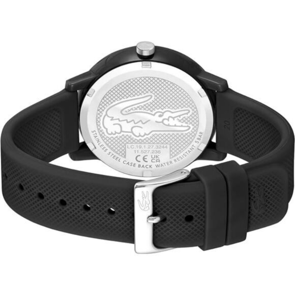 Mens quartz watch sporty fashion silicone strap durable black timepiece casual e main image 5